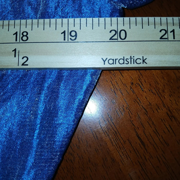 Rafael womens 14 blue iridescent ruffle sleeve jacket shimmery concert venue - Picture 8 of 10